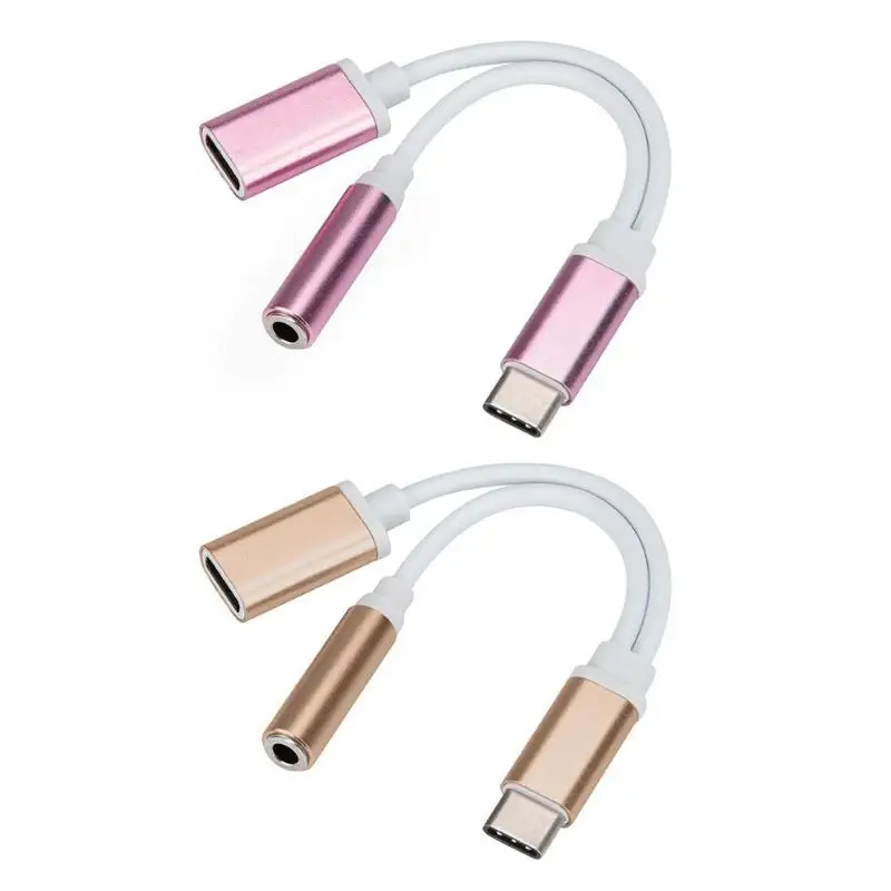 Alloyseed 2 in 1 USB-C Type-C Male Audio Cable to 3.5mm Female Audio Jack Headset Adapter For Type C Phone Audio Splitter
Alloyseed 2 in 1 USB-C Type-C Male Audio Cable to 3.5mm Female Audio Jack Headset Adapter For Type C Phone Audio Splitter