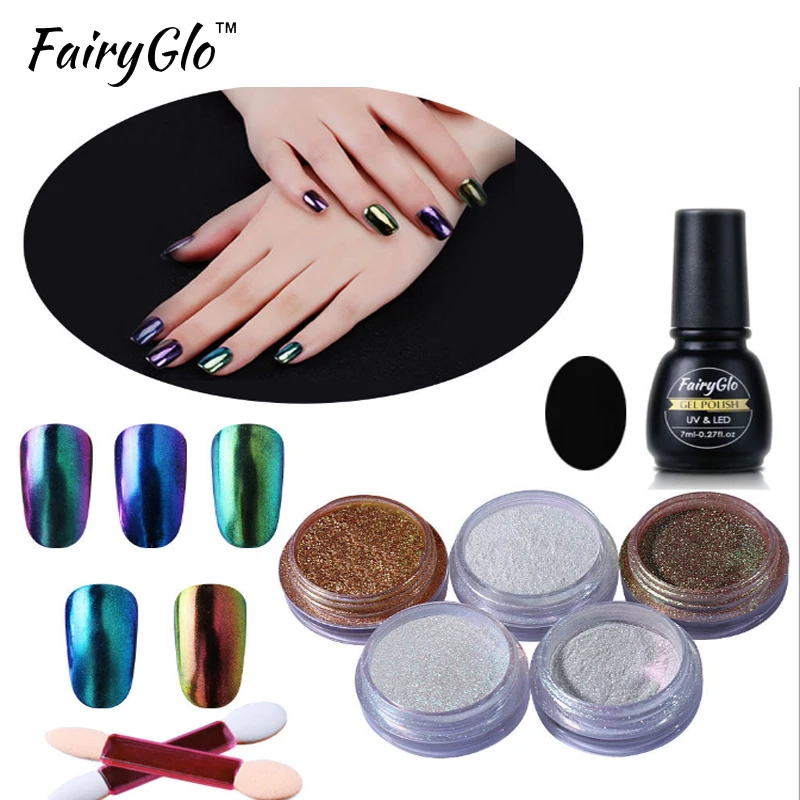 FairyGlo 5pcs Mirror Nail Chrome Powder 5pcs Sponge Stick 1pcs Gel Polish Nail Art Set DIY Nail Tool Kit Vernis Semi Permanent
FairyGlo 5pcs Mirror Nail Chrome Powder 5pcs Sponge Stick 1pcs Gel Polish Nail Art Set DIY Nail Tool Kit Vernis Semi Permanent
