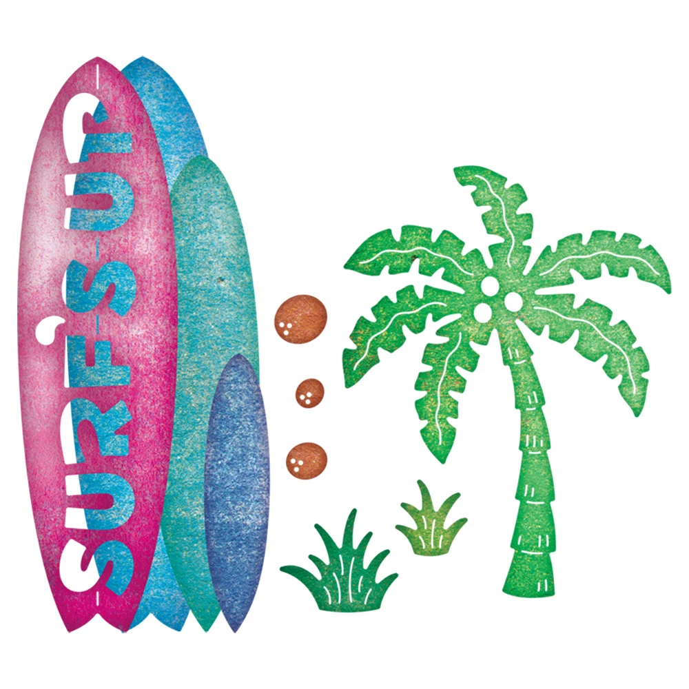 Island Surfs UT and Coconut Trees Metal Cutting Dies New Stencils for DIY Scrapbooking DIY Paper Cards Craft Making Decor
Island Surfs UT and Coconut Trees Metal Cutting Dies New Stencils for DIY Scrapbooking DIY Paper Cards Craft Making Decor