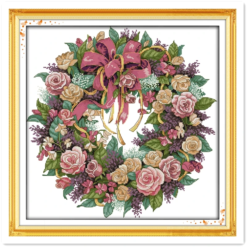 A Wreath Of Roses Paintings Home Decor Embroidery Cross Sets Chinese Counted Cross Stitch Patterns Kits Rest Room Cross Stitch
A Wreath Of Roses Paintings Home Decor Embroidery Cross Sets Chinese Counted Cross Stitch Patterns Kits Rest Room Cross Stitch