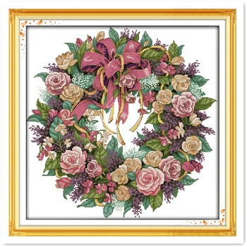 A Wreath Of Roses Paintings Home Decor Embroidery Cross Sets Chinese Counted Cross Stitch Patterns Kits Rest Room Cross Stitch
A Wreath Of Roses Paintings Home Decor Embroidery Cross Sets Chinese Counted Cross Stitch Patterns Kits Rest Room Cross Stitch
