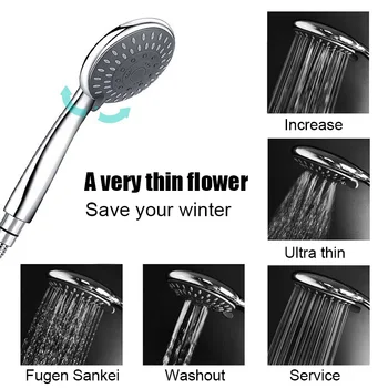 High Pressure Shower Head 5 Function Mode Chrome Water Saving Showerhead Soffione doccia cromato per risparmio idrico BDF99
High Pressure Shower Head 5 Function Mode Chrome Water Saving Showerhead Soffione doccia cromato per risparmio idrico BDF99