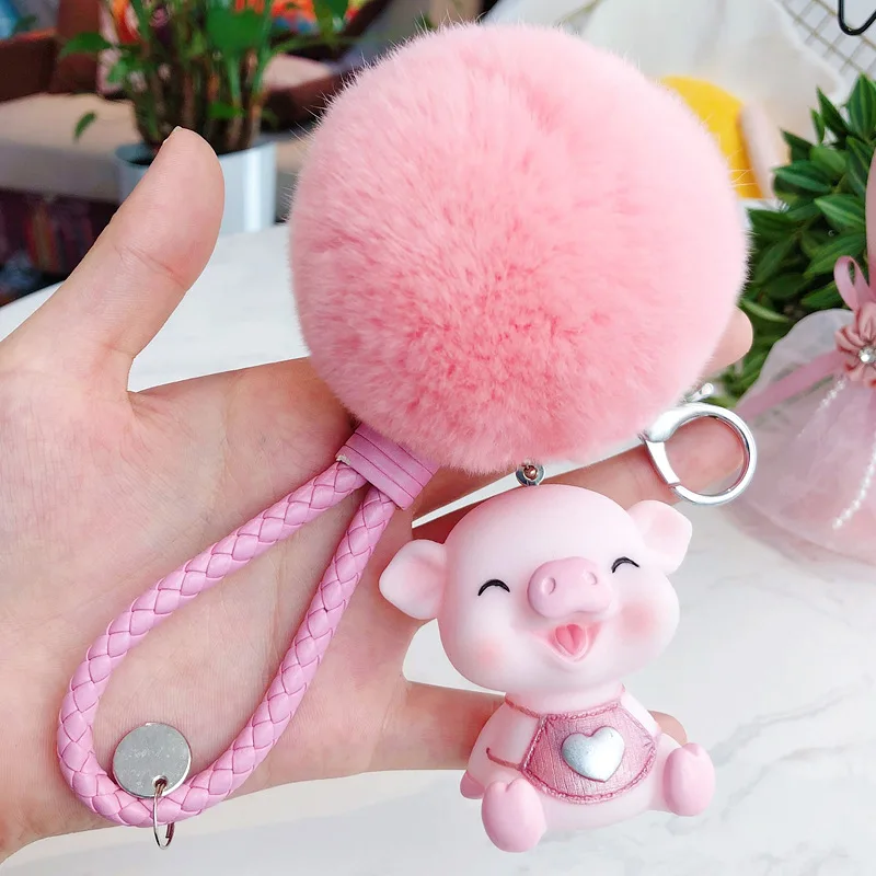 Cute Anime Pig Keychain Fluffy Rabbit Fur Pom Pom Keychains Cartoon Doll Pompons Key Ring Women Car Pompom Key Chains Trinkets
Cute Anime Pig Keychain Fluffy Rabbit Fur Pom Pom Keychains Cartoon Doll Pompons Key Ring Women Car Pompom Key Chains Trinkets