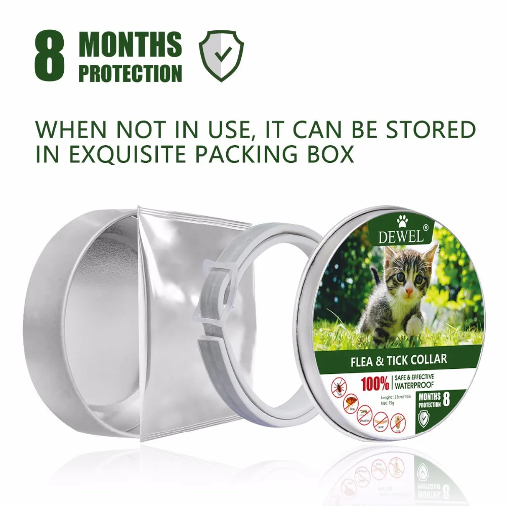 Dewel 8 Month Flea & Tick Prevention Collar for Cats Mosquitoes Repellent Collar Insect Control Collar Mosquitoes Pet Collars
Dewel 8 Month Flea & Tick Prevention Collar for Cats Mosquitoes Repellent Collar Insect Control Collar Mosquitoes Pet Collars