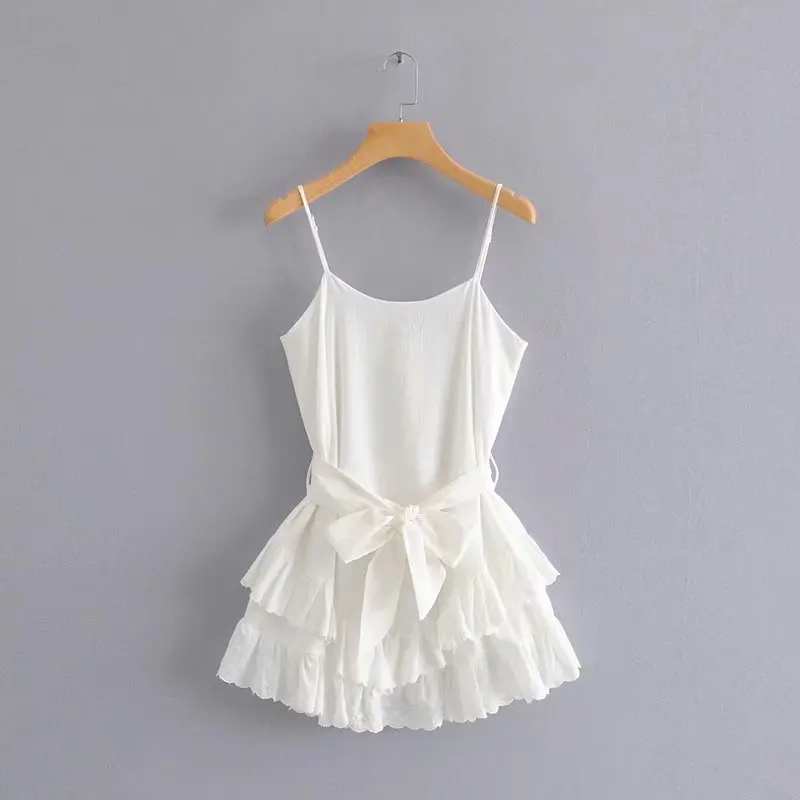 2019 Elegant Lace Floral Embroidery Summer Beach dress Women Bow Lace-up Ruffles White Mini Strap dresses Female vestidos#N993
2019 Elegant Lace Floral Embroidery Summer Beach dress Women Bow Lace-up Ruffles White Mini Strap dresses Female vestidos#N993