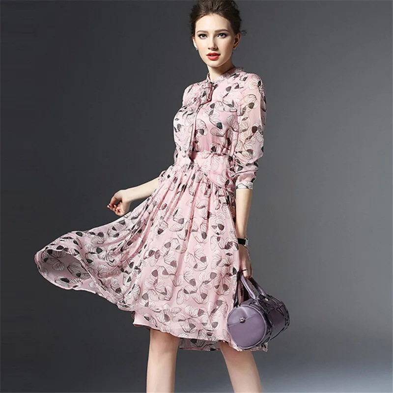 Summer Autumn Chiffon Print Dress Casual Women 2018 Cute Women Floral Bowknot Dresses Elegant Long Sleeve Vestido
Summer Autumn Chiffon Print Dress Casual Women 2018 Cute Women Floral Bowknot Dresses Elegant Long Sleeve Vestido