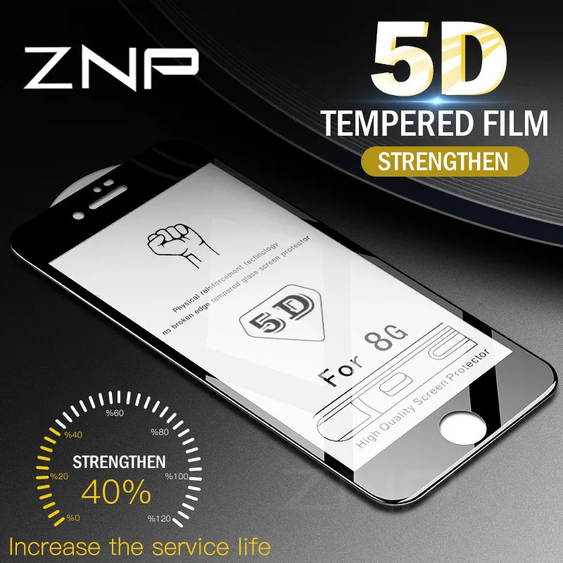 ZNP Protective Glass on the For iPhone 6 6S Plus Tempered Screen Protector 5D Curved Edge Glass For iPhone 8 7 Plus X Film
ZNP Protective Glass on the For iPhone 6 6S Plus Tempered Screen Protector 5D Curved Edge Glass For iPhone 8 7 Plus X Film