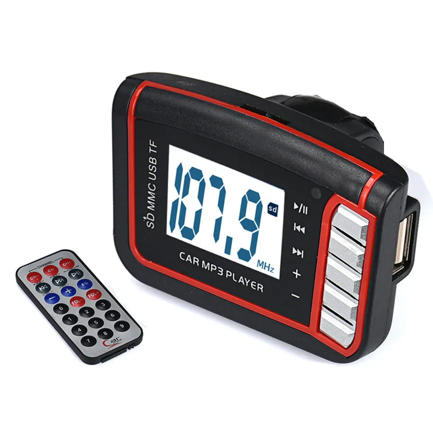 2019 LCD Display MP3 Player Wireless FM Transmitter Modulator SD MMC Card Remote Hands Free Car MP3 Audio Music Player Black
2019 LCD Display MP3 Player Wireless FM Transmitter Modulator SD MMC Card Remote Hands Free Car MP3 Audio Music Player Black