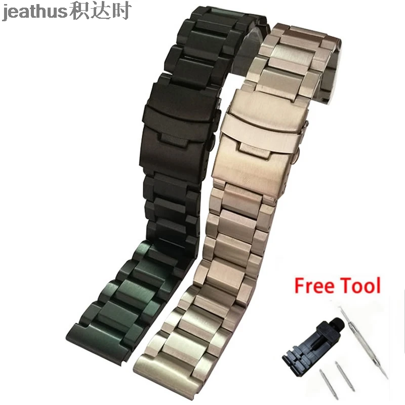 Jeathus watchband solid stainless steel strap black steel watch band men steel bracelet 18 20 22 24mm for casio seiko citizen
Jeathus watchband solid stainless steel strap black steel watch band men steel bracelet 18 20 22 24mm for casio seiko citizen