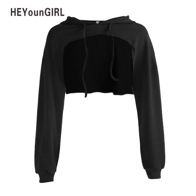 HEYounGIRL Hoodies Crop Tops Tees Womens Sexy T Shirt Long Sleeve Hollow Out Casual Fashion T-shirt Spring Hooded Sweatshirt
HEYounGIRL Hoodies Crop Tops Tees Womens Sexy T Shirt Long Sleeve Hollow Out Casual Fashion T-shirt Spring Hooded Sweatshirt