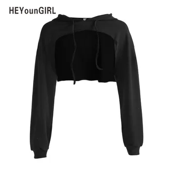 HEYounGIRL Hoodies Crop Tops Tees Womens Sexy T Shirt Long Sleeve Hollow Out Casual Fashion T-shirt Spring Hooded Sweatshirt
HEYounGIRL Hoodies Crop Tops Tees Womens Sexy T Shirt Long Sleeve Hollow Out Casual Fashion T-shirt Spring Hooded Sweatshirt