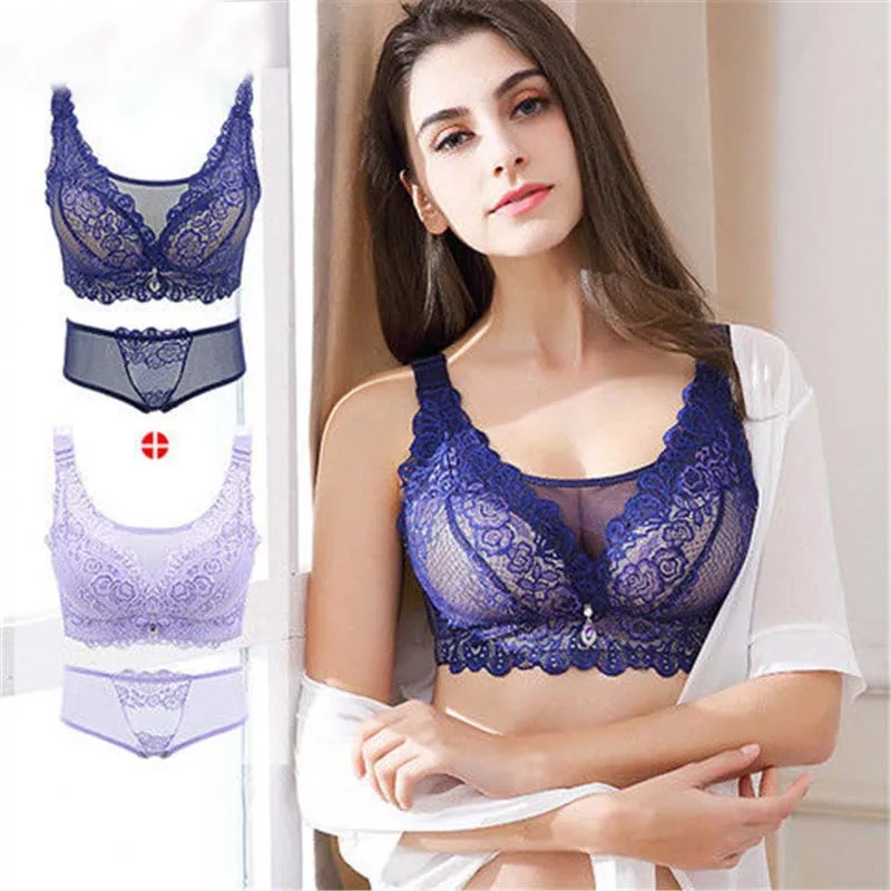 Women Wireless Bras Set Briefs Set Lace Lingerie Lady Underwear Panty Set Intimates 7 Colors Women Bra S0390
Women Wireless Bras Set Briefs Set Lace Lingerie Lady Underwear Panty Set Intimates 7 Colors Women Bra S0390