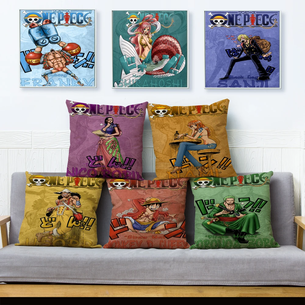Japan Anime One Piece Print Throw Pillow Cover 45*45cm Cushion Covers Linen Pillow Case Home Decor Colorful Pillows Cases
Japan Anime One Piece Print Throw Pillow Cover 45*45cm Cushion Covers Linen Pillow Case Home Decor Colorful Pillows Cases