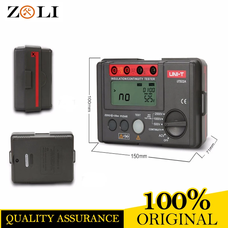 UT502A 2500V Insulation Resistance Testers Megohmmeter Voltmeter Continuity Tester megger w/LCD Backlight Diagnostic-toolsUT502A
UT502A 2500V Insulation Resistance Testers Megohmmeter Voltmeter Continuity Tester megger w/LCD Backlight Diagnostic-toolsUT502A