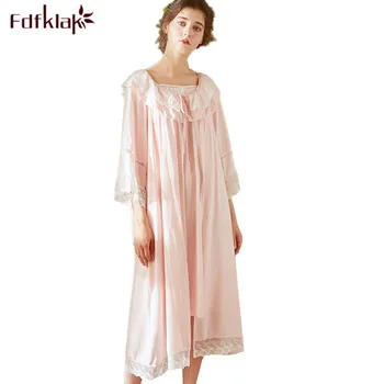 Fdfklak Two piece set women pijamas sets spring autumn nightdress female nightgowns sweet lace sleepwear dress night shirts
Fdfklak Two piece set women pijamas sets spring autumn nightdress female nightgowns sweet lace sleepwear dress night shirts