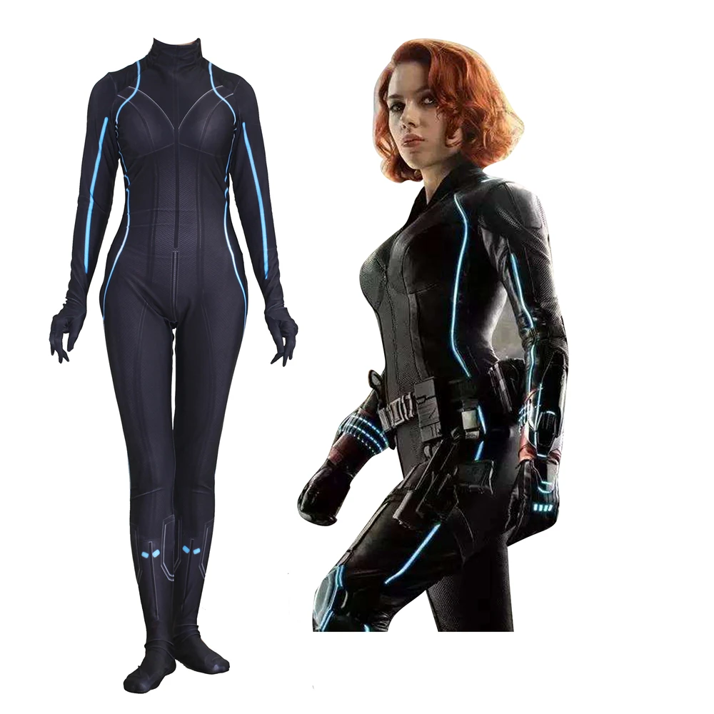 

Women Girls Black Widow Natalia Alianovna Romanova Cosplay Costume Zentai Bodysuit Suit Jumpsuits Fancy Halloween Ball Suit