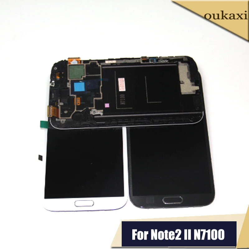 Black For Samsung Galaxy Note 2 N7100 Super AMOLED LCD Display Touch Screen Digitizer Full Assembly with Frame Glass Replacement
Black For Samsung Galaxy Note 2 N7100 Super AMOLED LCD Display Touch Screen Digitizer Full Assembly with Frame Glass Replacement
