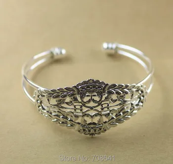 New Silver Plated Brass Blank Hollow Filigree Flower Bezel Bases cuff Bracelet Bangle Settings Jewelry Findings Wholesale
New Silver Plated Brass Blank Hollow Filigree Flower Bezel Bases cuff Bracelet Bangle Settings Jewelry Findings Wholesale
