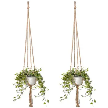 2PCS 47 Inches Plant Flower Hanger Macrame Jute for Indoor Outdoor Ceiling Deck Balcony Round and Square Pots
2PCS 47 Inches Plant Flower Hanger Macrame Jute for Indoor Outdoor Ceiling Deck Balcony Round and Square Pots