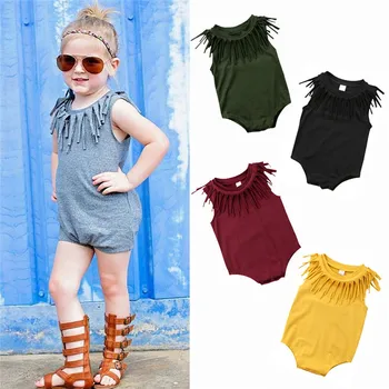 Baby Girls Tassel Romper Summer Newborn Girls Sleeveless Round Neck Romper 2019 New Baby Clothing Fashion Jumpsuit Kids Outfits
Baby Girls Tassel Romper Summer Newborn Girls Sleeveless Round Neck Romper 2019 New Baby Clothing Fashion Jumpsuit Kids Outfits