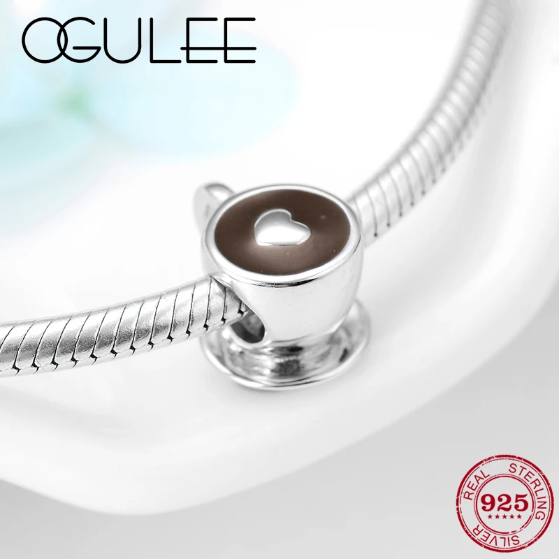 Hot sale 925 Sterling Silver Warm your heart Coffee cup shape metal Beads fit Women Pandora Bracelet Charm DIY Jewelry Gift 2019
Hot sale 925 Sterling Silver Warm your heart Coffee cup shape metal Beads fit Women Pandora Bracelet Charm DIY Jewelry Gift 2019