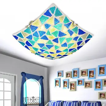 Mediterranean Sea Hand Crafted Blue Shells Glass Ceiling Light for Bedroom Foyer Wedding Deco Lamp Ac90-260v
Mediterranean Sea Hand Crafted Blue Shells Glass Ceiling Light for Bedroom Foyer Wedding Deco Lamp Ac90-260v