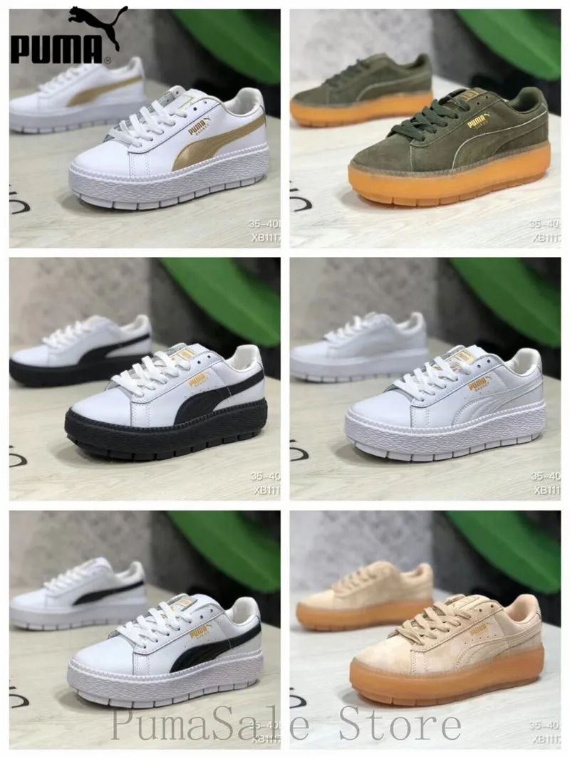 Puma Basket Platform Core Wins Badminton Shoes Thick Bottom Rihanna Retro Sneaker Low Top Sports Shoes Size EUR35-40
Puma Basket Platform Core Wins Badminton Shoes Thick Bottom Rihanna Retro Sneaker Low Top Sports Shoes Size EUR35-40