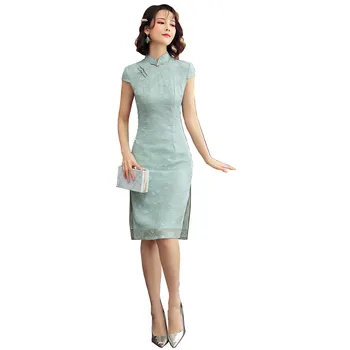Shanghai Story Faux Silk Qipao Chinese Traditional dress Chinese Button Women's Dress Knee Length Cheongsam 2 Color
Shanghai Story Faux Silk Qipao Chinese Traditional dress Chinese Button Women's Dress Knee Length Cheongsam 2 Color