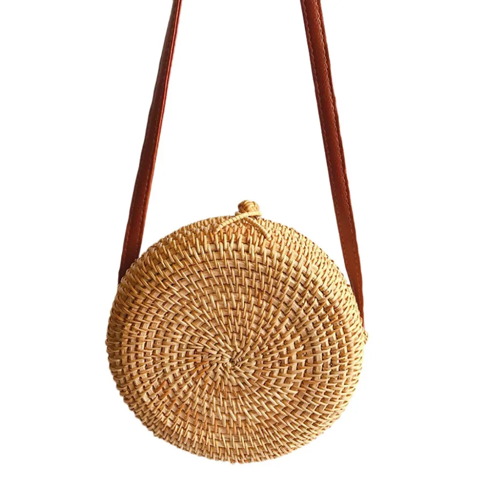2019 Women's Round Shoulder Cross body Tote Circle Handwoven Bali Round Retro Rattan Straw Beach Bag Cross body Bags Casual Pack
2019 Women's Round Shoulder Cross body Tote Circle Handwoven Bali Round Retro Rattan Straw Beach Bag Cross body Bags Casual Pack