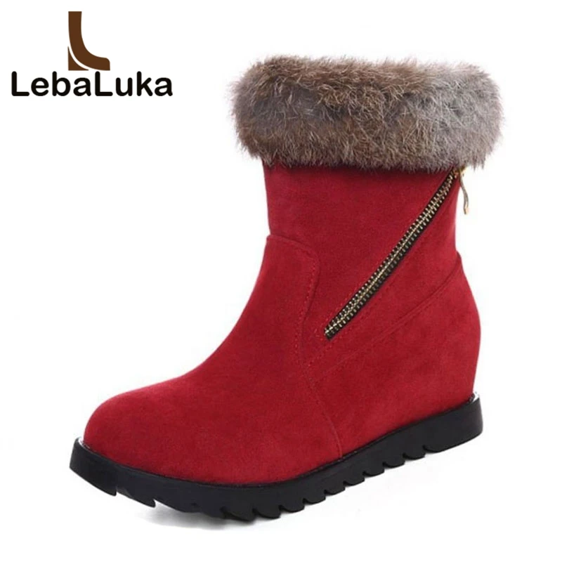 LebaLuka Women High Heel Boots Round Toe Fur Wedges Ankle Boots Fashion Winter Shoes Short Boots Woman Footwear Size 33-43
LebaLuka Women High Heel Boots Round Toe Fur Wedges Ankle Boots Fashion Winter Shoes Short Boots Woman Footwear Size 33-43
