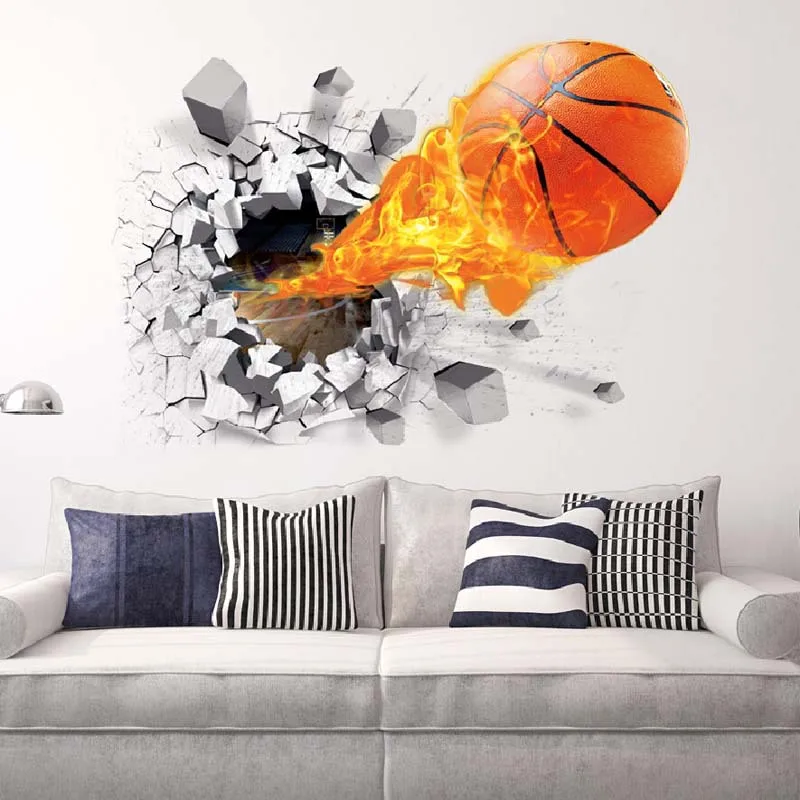 New 2019 3D Broken Wall Basketball Wall stickers Self-adhesive TV Wall Decoration Removable Sticker Sport Style Home Decor
New 2019 3D Broken Wall Basketball Wall stickers Self-adhesive TV Wall Decoration Removable Sticker Sport Style Home Decor