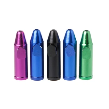 Portable Metal Aluminum Snorter Sniffer Snuff Snorter Powder Bullet Dispenser Boxes Pill Cases Splitters 1Pc Random color
Portable Metal Aluminum Snorter Sniffer Snuff Snorter Powder Bullet Dispenser Boxes Pill Cases Splitters 1Pc Random color