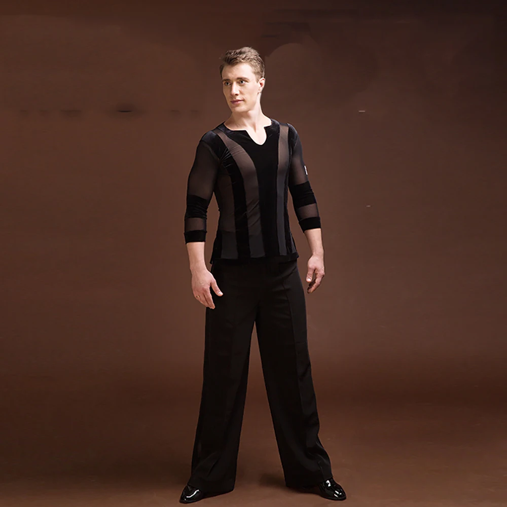 Durable Latin Dance Tops For Males Black Color Plus Size Velvet Shirt Classical Men Professional Ballroom Practice Clothes E021
Durable Latin Dance Tops For Males Black Color Plus Size Velvet Shirt Classical Men Professional Ballroom Practice Clothes E021