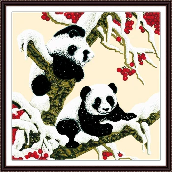 Reunion Animal panda cotton cross stitch kits 14CT white 11ct printed embroidery DIY handmade needle work wall home decor
Reunion Animal panda cotton cross stitch kits 14CT white 11ct printed embroidery DIY handmade needle work wall home decor