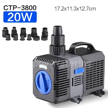 CTP-3800 Type 20W Submersible Water Pump Aquarium Pump Efficient Frequency Conversion With 3600L/H 2.8M Lift
CTP-3800 Type 20W Submersible Water Pump Aquarium Pump Efficient Frequency Conversion With 3600L/H 2.8M Lift