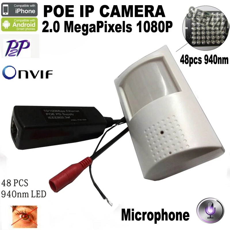 HQCAM IR 1080P poe ip camera 940nm infrared ip camera IR POE PIR Style Motion Detector ONVIF IR CUT Night Vision camera P2P
HQCAM IR 1080P poe ip camera 940nm infrared ip camera IR POE PIR Style Motion Detector ONVIF IR CUT Night Vision camera P2P