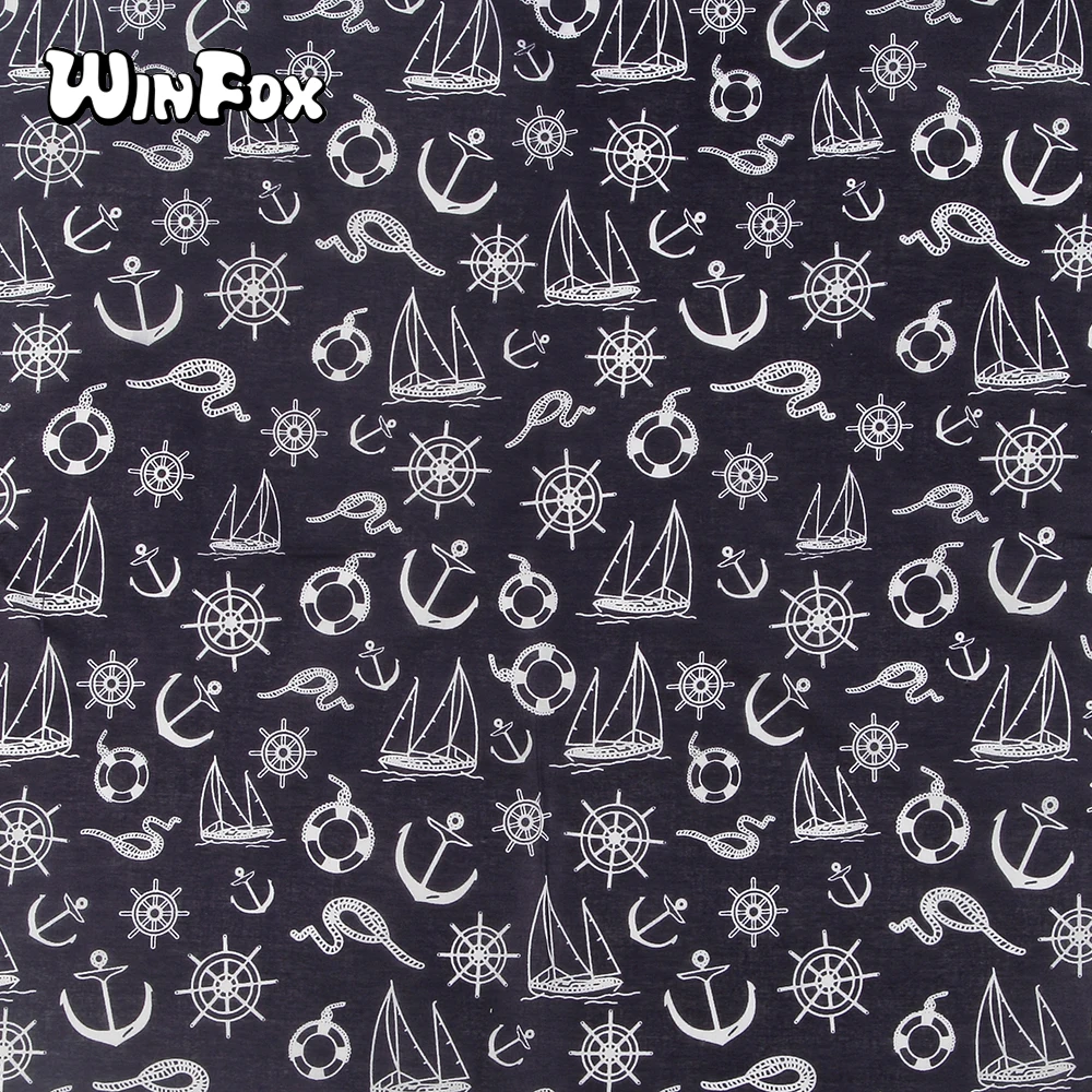 Winfox 52cm*52cm Cotton Nautical Style Headscarf Handkerchief Women Small Square Scarf for Men Bandanas Wrap Office Lady Gift 
Winfox 52cm*52cm Cotton Nautical Style Headscarf Handkerchief Women Small Square Scarf for Men Bandanas Wrap Office Lady Gift