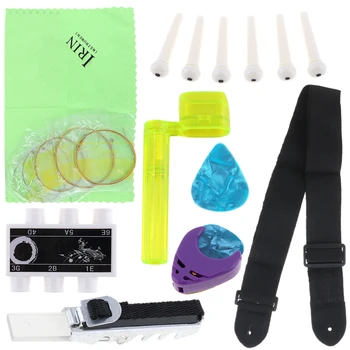 IRIN 9pcs Guitar Tool Kit Guitar String /Strap / Metal Capo /Guitar Winder / Pick Etc Guitar Accessories for Beginner
IRIN 9pcs Guitar Tool Kit Guitar String /Strap / Metal Capo /Guitar Winder / Pick Etc Guitar Accessories for Beginner