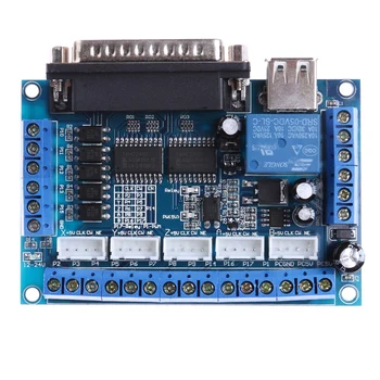 For Mach3 CNC LPT port softs Stepping Motor Driver Interface Adapter DC 12-24V Breakout Board +USB Cable for power supply
For Mach3 CNC LPT port softs Stepping Motor Driver Interface Adapter DC 12-24V Breakout Board +USB Cable for power supply
