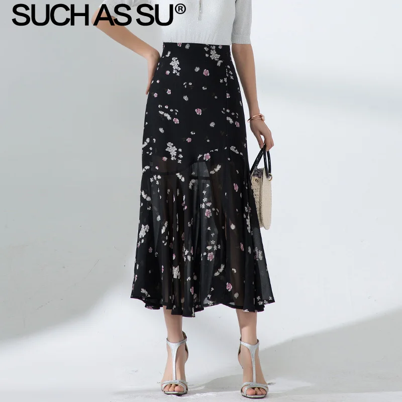 New Chiffon Floral Long Skirts Womens 2019 Summer Black Print High Waist Ruffle Skirt S-3XL Plus Size Slim Asymmetry Skirt
New Chiffon Floral Long Skirts Womens 2019 Summer Black Print High Waist Ruffle Skirt S-3XL Plus Size Slim Asymmetry Skirt