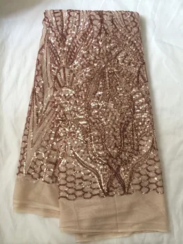 5y/lot Pure champagne color African sequins lace fabric/french net fabric for wedding dress LJY80324
5y/lot Pure champagne color African sequins lace fabric/french net fabric for wedding dress LJY80324