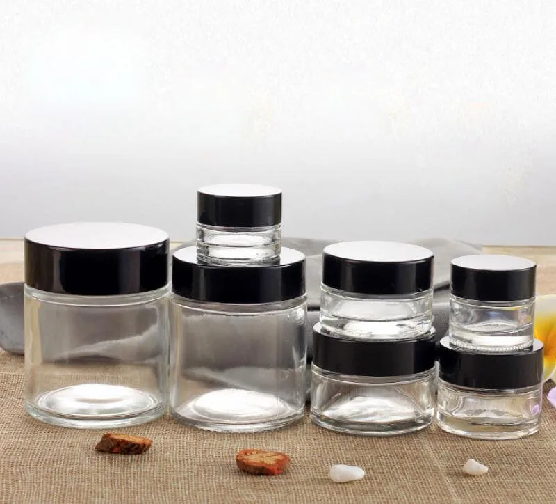 30ml 30g 56*33mm 20pcs Sample Clear Plastic PET Bottles with white Plastic cap