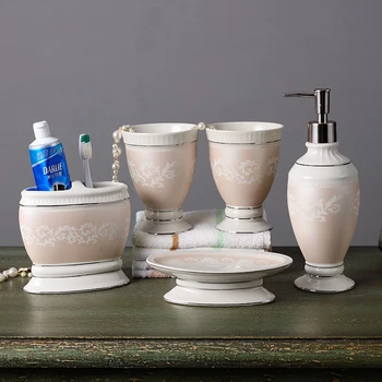 Five-Piece Bathroom Set Lotion Dispenser Toothbrush Holder Soap Dish Toothbrush Cup Set The Bathroom Decor Bathroom Products
Five-Piece Bathroom Set Lotion Dispenser Toothbrush Holder Soap Dish Toothbrush Cup Set The Bathroom Decor Bathroom Products