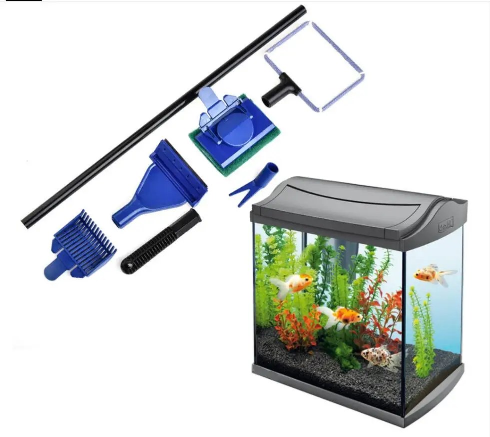 Arrival 5 in 1 Aquarium Cleaning Tools Quality Net Fish Gravel Rake Algae Scraper Sponge Fork Brush Glass Cleaning Tool
Arrival 5 in 1 Aquarium Cleaning Tools Quality Net Fish Gravel Rake Algae Scraper Sponge Fork Brush Glass Cleaning Tool