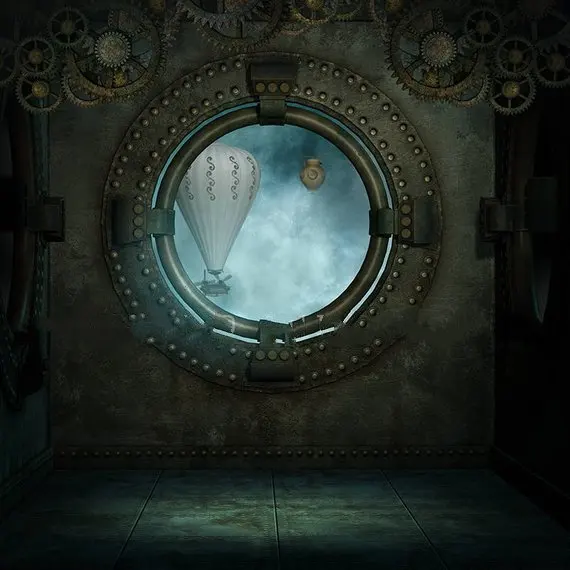 steampunk window gears hot air balloon backdrops High quality Computer print wall background
steampunk window gears hot air balloon backdrops High quality Computer print wall background