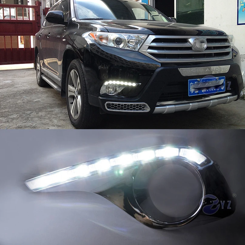 Car Flashing 2Pcs DRL For Toyota Highlander 2012 2013 2014 Daytime Running Lights fog lamp cover headlight 12V Daylight
Car Flashing 2Pcs DRL For Toyota Highlander 2012 2013 2014 Daytime Running Lights fog lamp cover headlight 12V Daylight