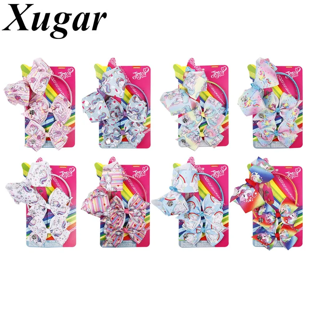 3PCS/Set 5.5" Jojo Siwa Unicorn JOJO BOWS Set Ribbon Hairbands Hair Accessories for Girls Handmade Bows Girls Hair Set Headband
3PCS/Set 5.5" Jojo Siwa Unicorn JOJO BOWS Set Ribbon Hairbands Hair Accessories for Girls Handmade Bows Girls Hair Set Headband