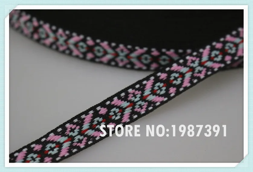 20 ярдов/партия жаккардовая лента шириной 1 2 см|jacquard ribbon|woven jacquard ribbonjacquard ribbon black |