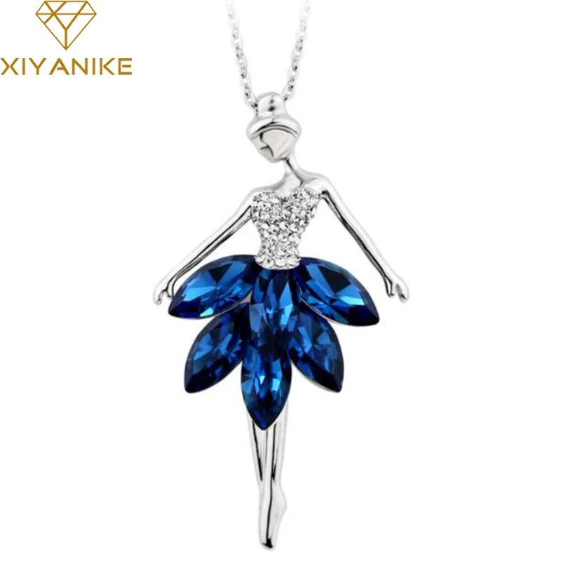 XIYANIKE Elegant Blue Crystal Ballerina Girl Pendant Rhinestone Necklaces & Pendants Long Sweater Chain Statement Jewelry N53
XIYANIKE Elegant Blue Crystal Ballerina Girl Pendant Rhinestone Necklaces & Pendants Long Sweater Chain Statement Jewelry N53