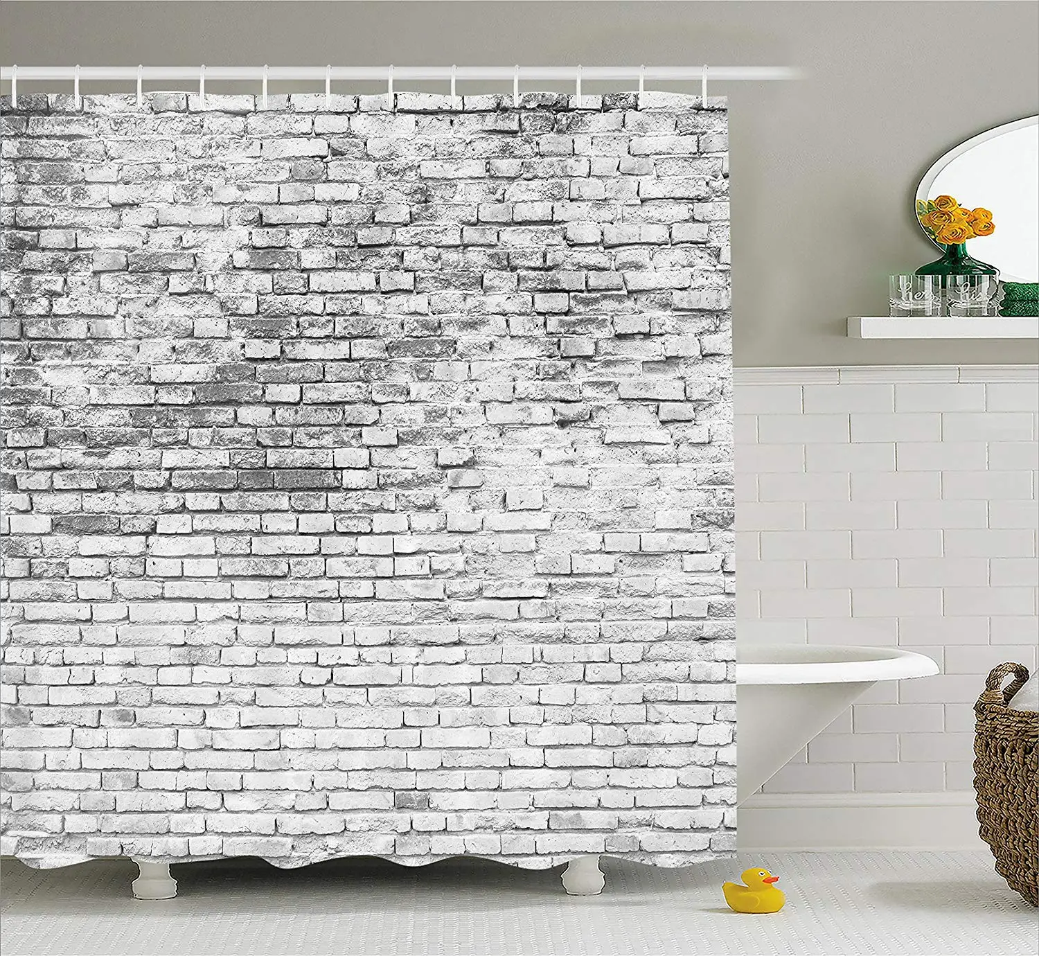 Rustic Home Decor Shower Curtain by Worn and Cracked Grunge Stained Brick Wall Masonry Architecture Image Fabric Bathroom Decor
Rustic Home Decor Shower Curtain by Worn and Cracked Grunge Stained Brick Wall Masonry Architecture Image Fabric Bathroom Decor